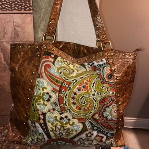 Handbag purse paisley design